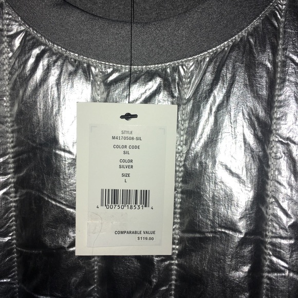 New with tags DKNY Mens Silver pullover crew neck Shirt top Size Large - Picture 10 of 11